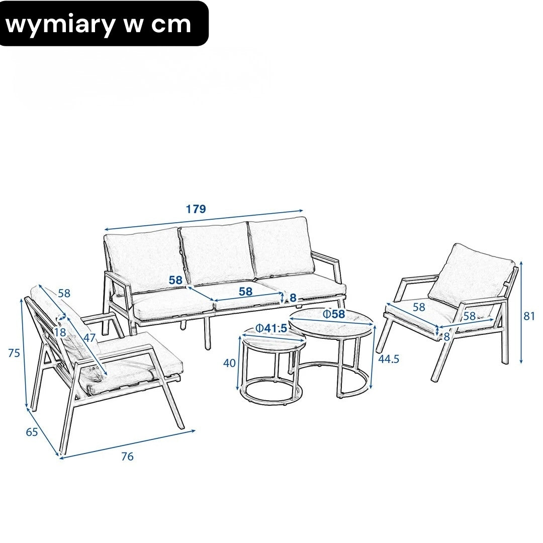 Zestaw ogrodowy NOVARA