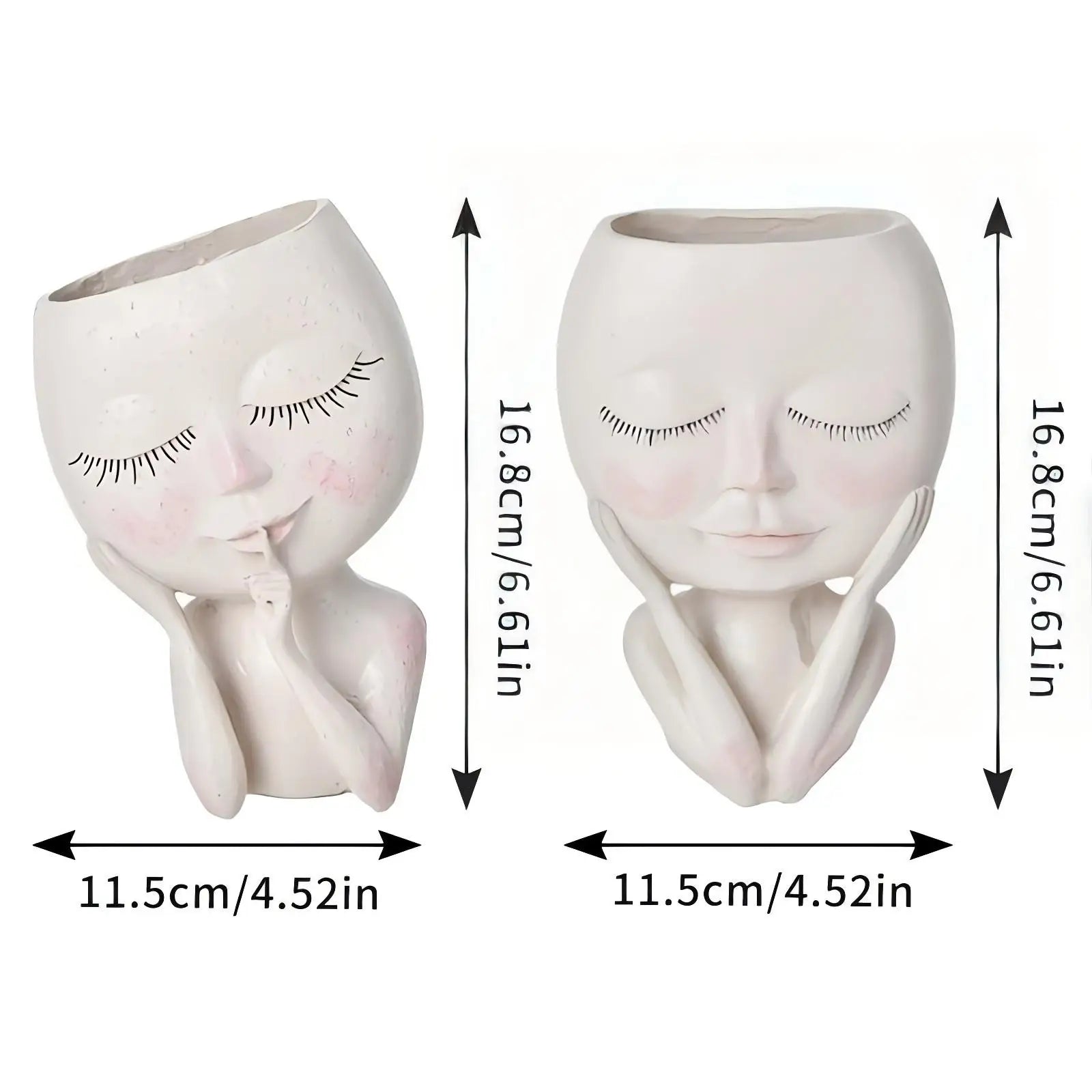 Dekoracyjny wazon artystyczny FEMME – twarz kobiety