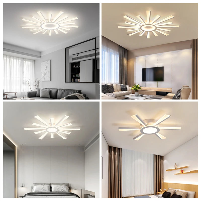 Nowoczesna lampa sufitowa LED SOLARA