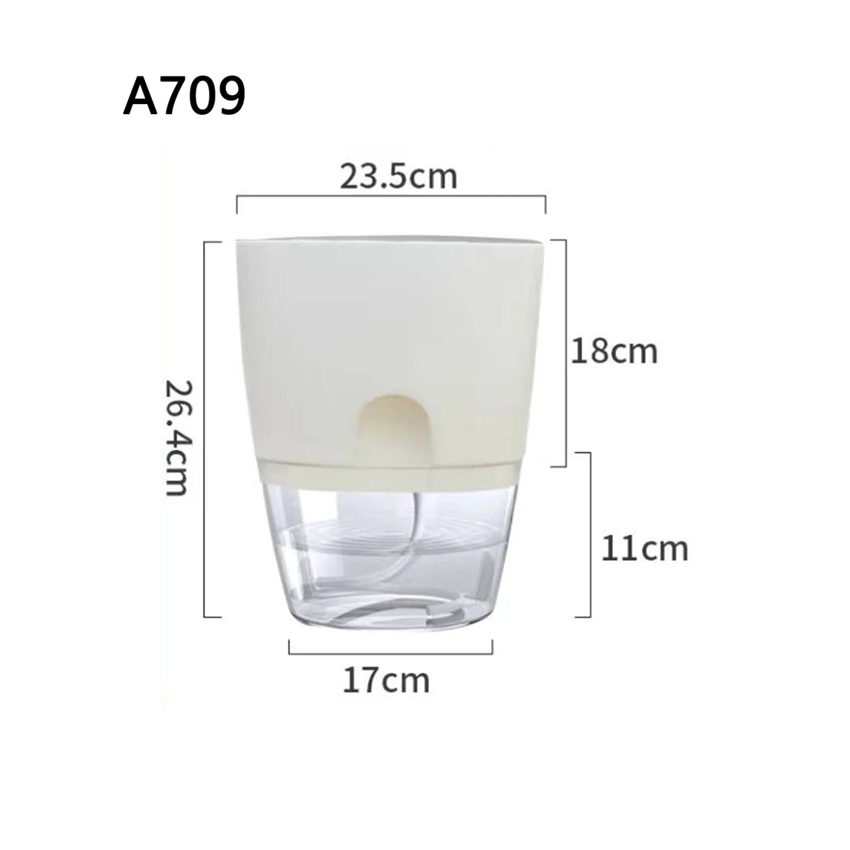 Doniczka samonawadniająca HYDROGROW – 2 poziomy