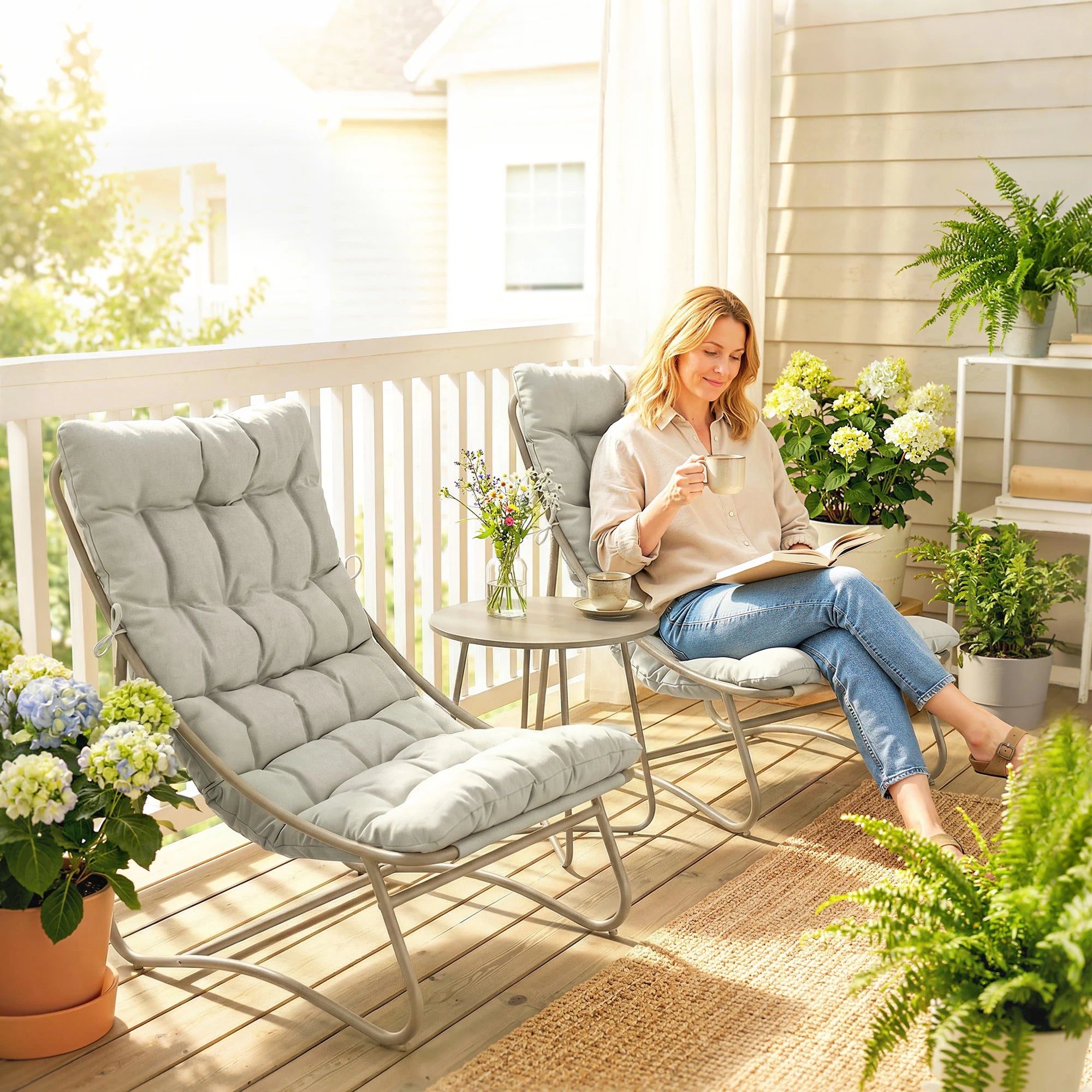 Zestaw tarasowy SOLANO – stolik z fotelami