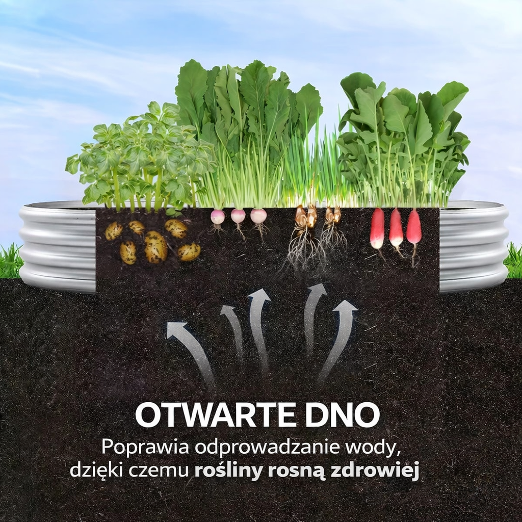 Metalowa grządka ogrodowa GARDEN PRO – podwyższona